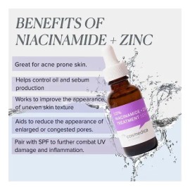 Sérum Facial Cosmedica Skincare de Niacinamida y Zinc para Piel Sensible                                                                              
