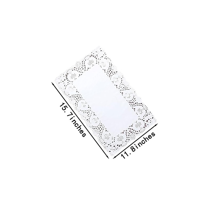 Rectangle Paper Doilies - 12 inch x 16 inch White