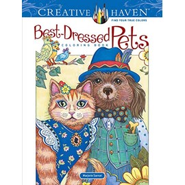 Creative Haven Best-Dressed Pets Coloring Book