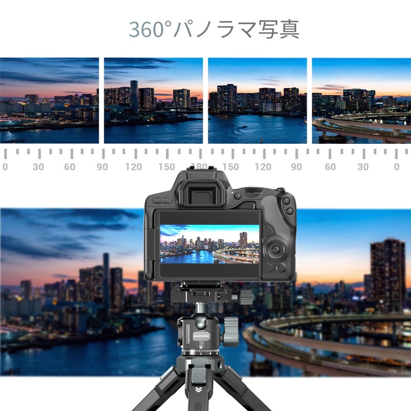 Leapluminin Low Profile Camera Tripod Ball Head, 360° Rotating Ball