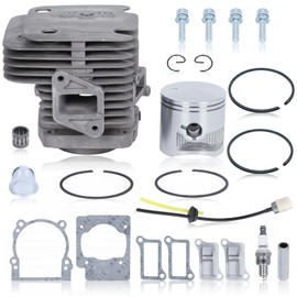 Hyceker EBZ8550 Cylinder Piston Top End Kit for Redmax EBZ7500 EBZ8500 EBZ6500 Husqvarna 580BTS 580BFS 578BTF 570BTS 570BFS 560BTS 560BFS Backpack Leaf Blower Parts Cylinder Head Assembly Gaskets Kit