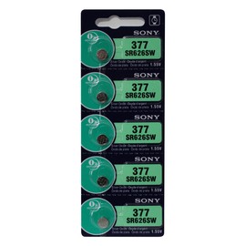 Sony 377  SR626SW Watch Battery 5Pc  (Exp. 10/2030)