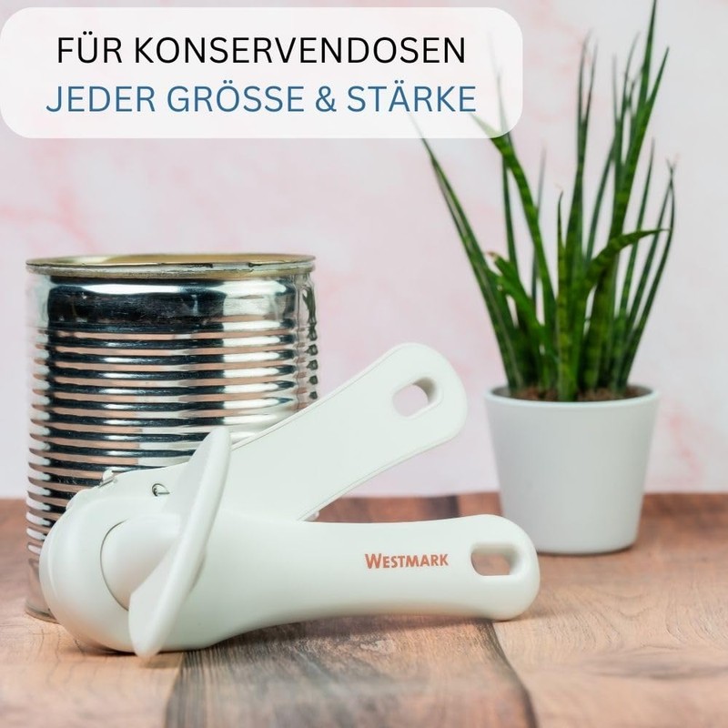 Westmark Dosenöffner manuell - Sicherheitsdosenöffner inkl. Zange - großer Drehknauf