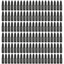 Phillips #2 Screwdriver Impact Bits - 1 Inch (Bulk 100 Pack - Industrial Grade) Impact Rated CR-M Alloy Steel PH2 Magnetic Head Bits with Case.