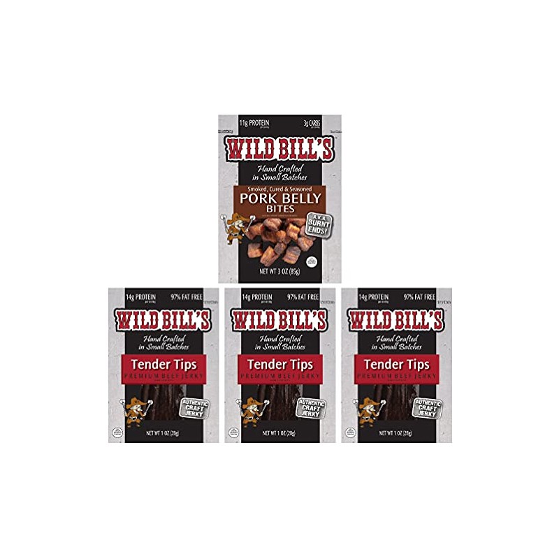 Wild Bill’s 8-Piece Sampler Gift Box (includes beef jerky, bacon