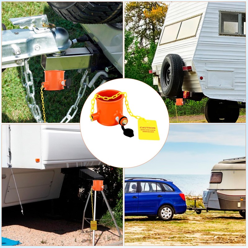 OPL5 5th Wheel King Pin Lock,Anti Theft Secure Trailer Kingpin