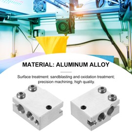 ULTECHNOVO 1pc Aluminum Heater Block for Printers High Temperature Stable Performance for Ed End for Enthusiasts Compatible Everyday Filaments