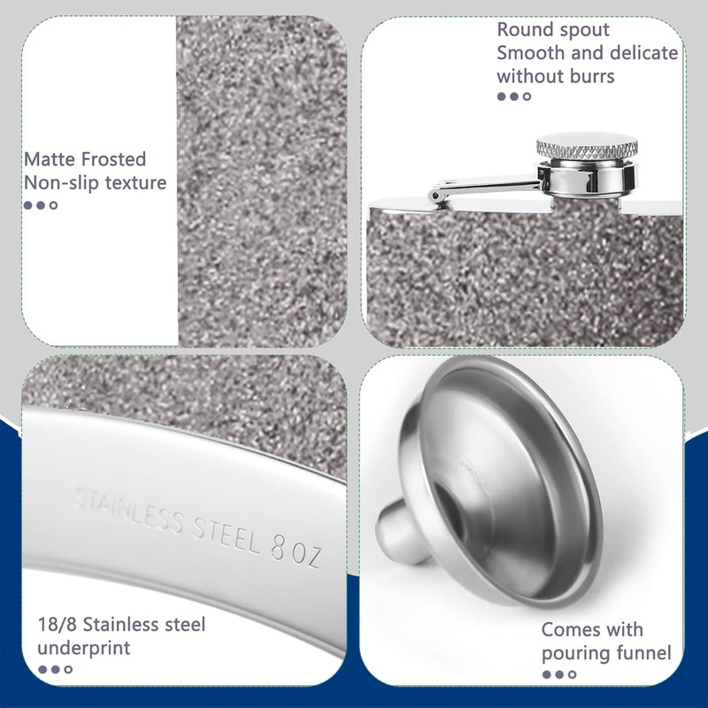 Hip Flask, Hip Flasks for Men, Flask Alcohol, Suitable Hip