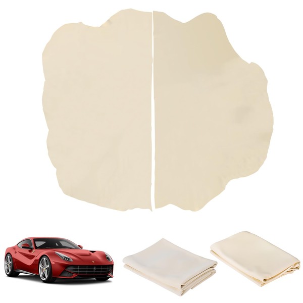 2 Pack Chamois Leather Car Drying Towels 60x40cm – Super