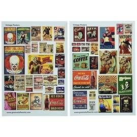 Greenstuff World Waterslide Decal Distressed Poster Set Plastic Model Decals GSWD-2010 Multicolor