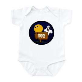 CafePress Boo! Infant Creeper Cute Infant Bodysuit Baby Romper Cloud White