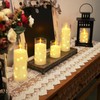 Homemory Pure White Flameless Candles with Embedded Star String Fairy