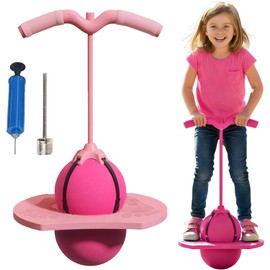 Balance Jumping Ball con Manija y Bomba, Pogo Saltarin para Niños, Tabla de Equilibrio para Entrenamiento de Equilibrio En Interiores y Exteriores,Pogo Jumper de Espuma Antideslizante