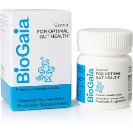 BioGaia Gastrus Chewable Tablets,30 count,1 Pack, for GI Tract