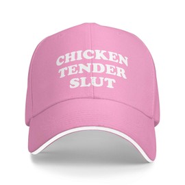 Qioesotry Chicken Tender Slut Hat for Men Baseball Hat Graphic Caps Pink
