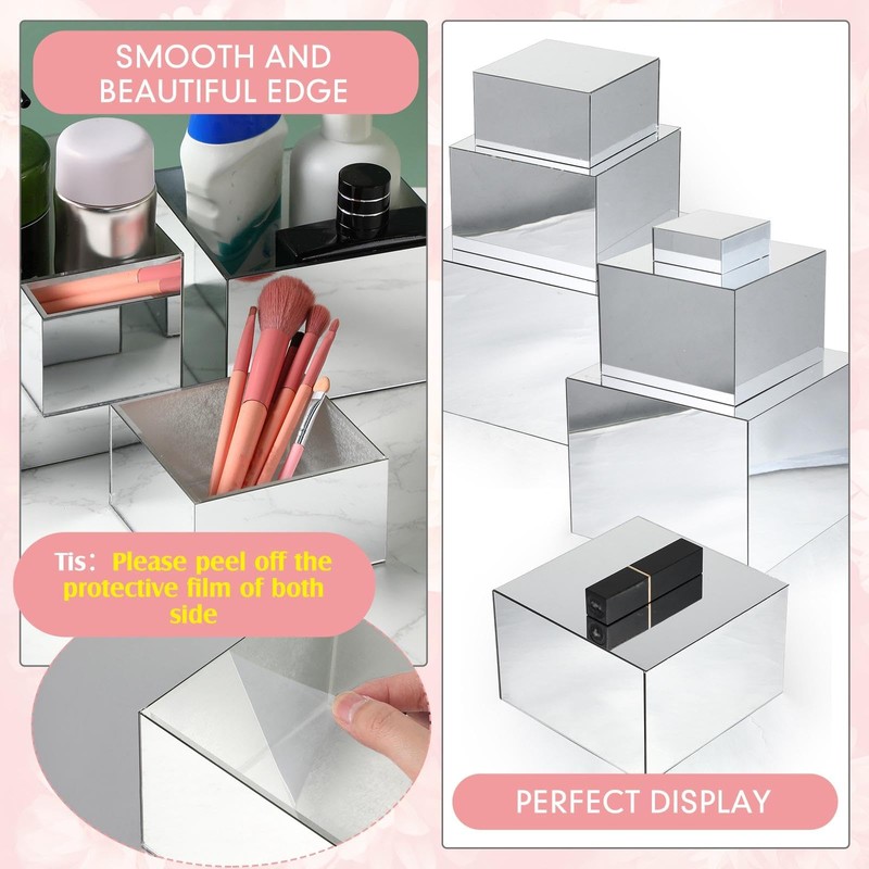 Geelin 6 Pack Acrylic Risers for Display Acrylic Cube Boxes