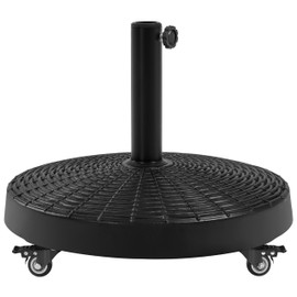 Yaheetech 20.5" 55.7lbs Patio Umbrella Base Self-Weight Heavy-Duty Resin Base Stand with Wheels for Outdoor Garden & Yard