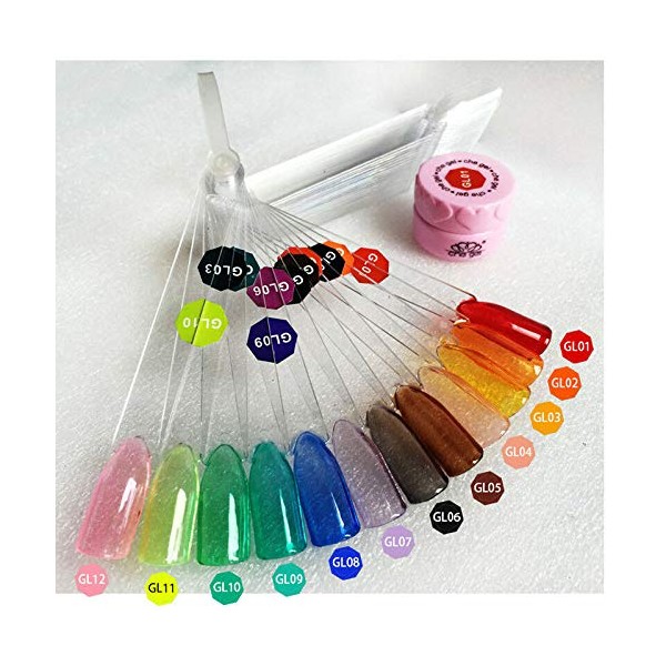 SISI TIME ALL 12 Colors UV Gel Nail Polish Jelly Gel Crystal Clear Transperant Nail Art Kit Jelly Gel Polish
