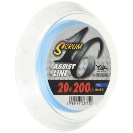 X-Braid Garris Scrum 16 Assist Line, 16.4 ft (5 m), Dyneema, Set of 16, Blue, 200LB (No. 20)