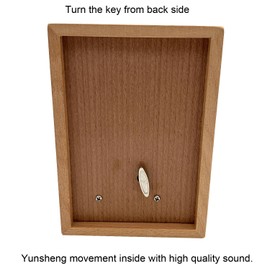 Edelweiss Wind Up Music Box, 3.7x5.5 Solid Wood Photo Frame Musical Box Picture Frame for Tabletop or Desktop Display, Gift for Birthday/Mother's Day