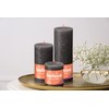 BOLSIUS 4 Pack Black (Stormy Gray) Rustic Pillar Candles -