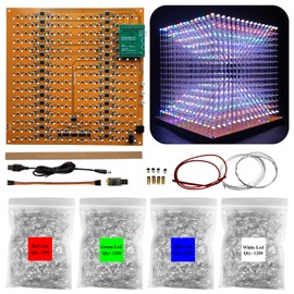 iCubeSmart Mini 3D Led Cube DIY Electronics Kit Soldering Project Kit (3D16MINI-MULTI4-KIT)
