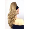 Wavy, long ponytail hairpiece extension: Casey ash blonde #24
