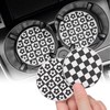 Xiciki Car Coasters Flower ＆ Grid Pattern Auto Cup Holder