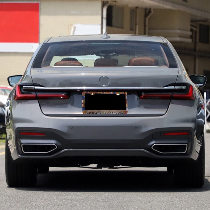 I'd Rather Be Reading License Plate Frame Book License Plate