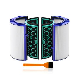 TP04 True Hepa Filter Replacement Compatible with Dyson HP04 TP04 DP04 TP05 DP05 Air Purifier, 360° Combi Glass HEPA Filter and Activated Carbon Filter,1 Pack