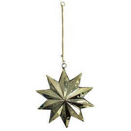 DARO DEKO Metal Star for Hanging Gold 1 Piece – L – 24 x 25 cm