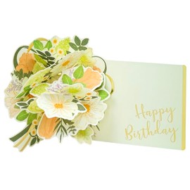 GREETING LIFE BIRTHDAY CARD FLOWER POP UP GREEN LY-46