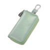 BAKUN Compact Leather Car Key Case, Zipper Key and Card