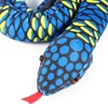 Toyvian 100cm Blue Stuffed Snake Plush Pillow Stuffed Animal Huge