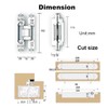 VOLUKA 2 Pack Hidden Door Hinges, 6 inch 3-Way Adjustable