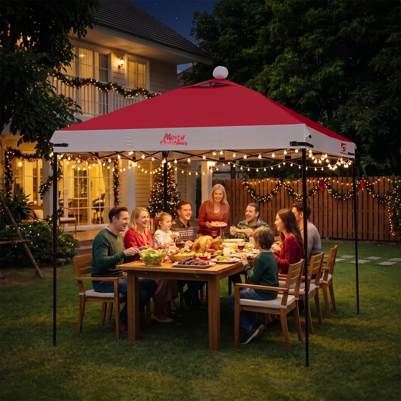 10x10 Pop Up Canopy Replacement Top Cover, Christmas Decoration(TOP ONLY)
