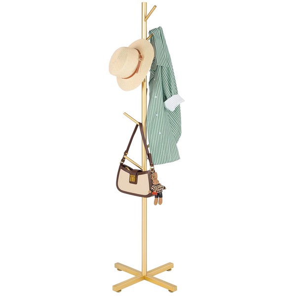 ZOZOE Coat Rack, Metal Coat Rack Freestanding with 8 Hooks,