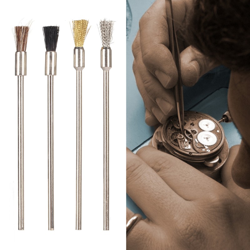 4pcs Watch Cleaning Wire Brush Watch Polishing Multi Functional Rust
