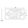 Glow-in-The-Dark Exit Sign White - UL924 Listed - Double-Sided -