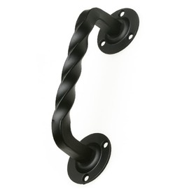 Gedotec Gate Handle Full Metal | 1 Piece Folding Door Handles Furniture | Length: 253 mm | RINNER | Furniture Handles Black Matt Look - Classic Design | Push Handle Drawer Handles Kitchen Handles Door