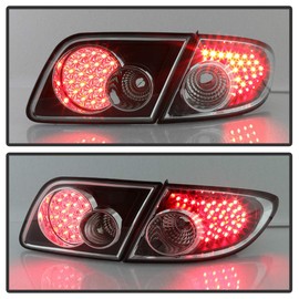ACANII - For 2003-2008 Mazda6 4-Door Sedan Black LED Tail Lights Brake Lamps Left+Right 4Pcs