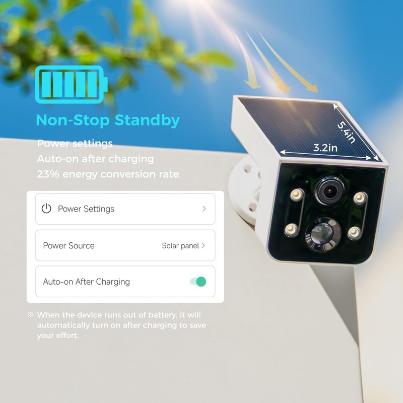 Vicohome 2CG6L Best 2K Solar Security Camera Wireless Outdoor System,No