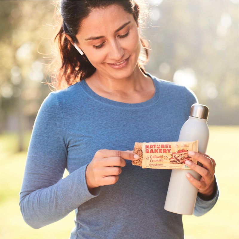 Nature’s Bakery Oatmeal Crumble Bars, Strawberry, Real Fruit, Vegan, Non-GMO,