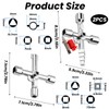 Universal Key Control Cabinet Key, Pack of 2 4-Point Key