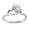 Cute Sunshine Cloud Weather Ring New .925 Sterling Silver Band