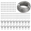 URSMART Picture Hanging Wire,131Pcs Picture Frame Hanging Wire with D-Hook