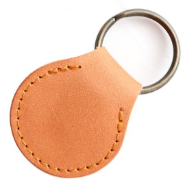 Made in Japan, Key Ring, Leather, Men's, Coin Case, 500 Yen Coin, Holds 2 Coins, Coin Holder for Women, Braun