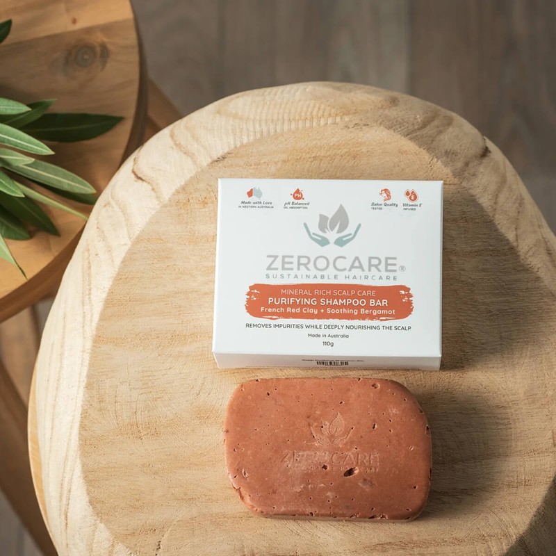 Zerocare Sustainable Haircare Scalp Purifying Shampoo Bar, 110g