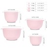 BoxedHome Nesting Plastic Mixing Bowl Set, 4 Piece Mixing Bowl