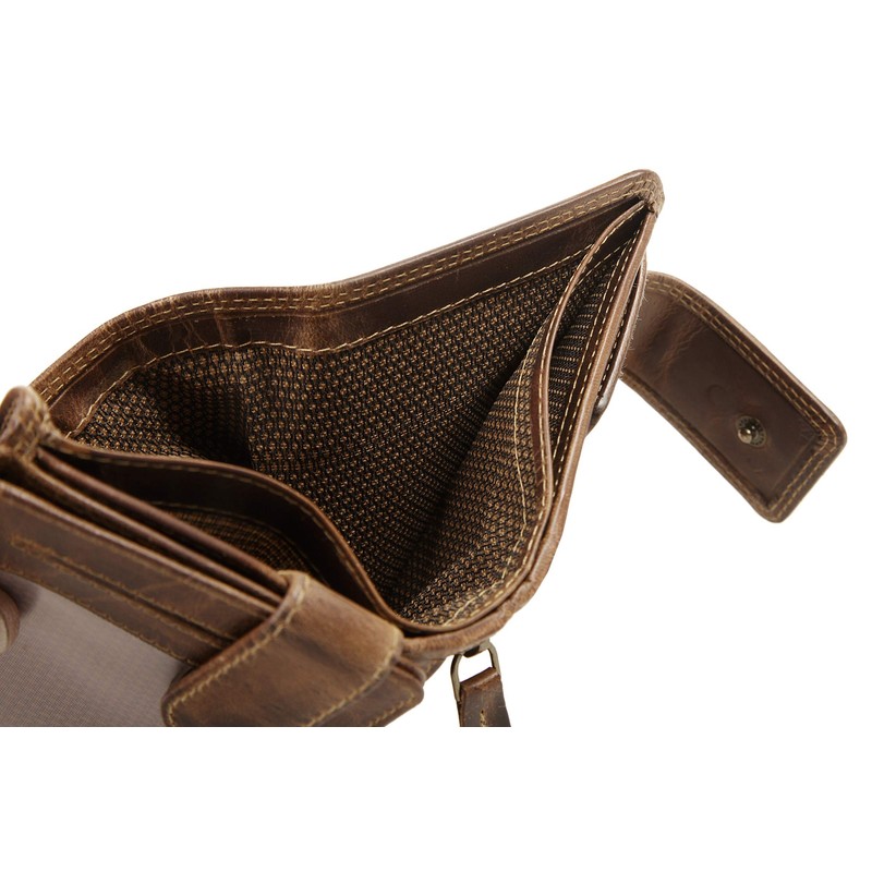 BAGAN 020792 Women's Purse Genuine Leather Brown, brown, Einheitsgröße